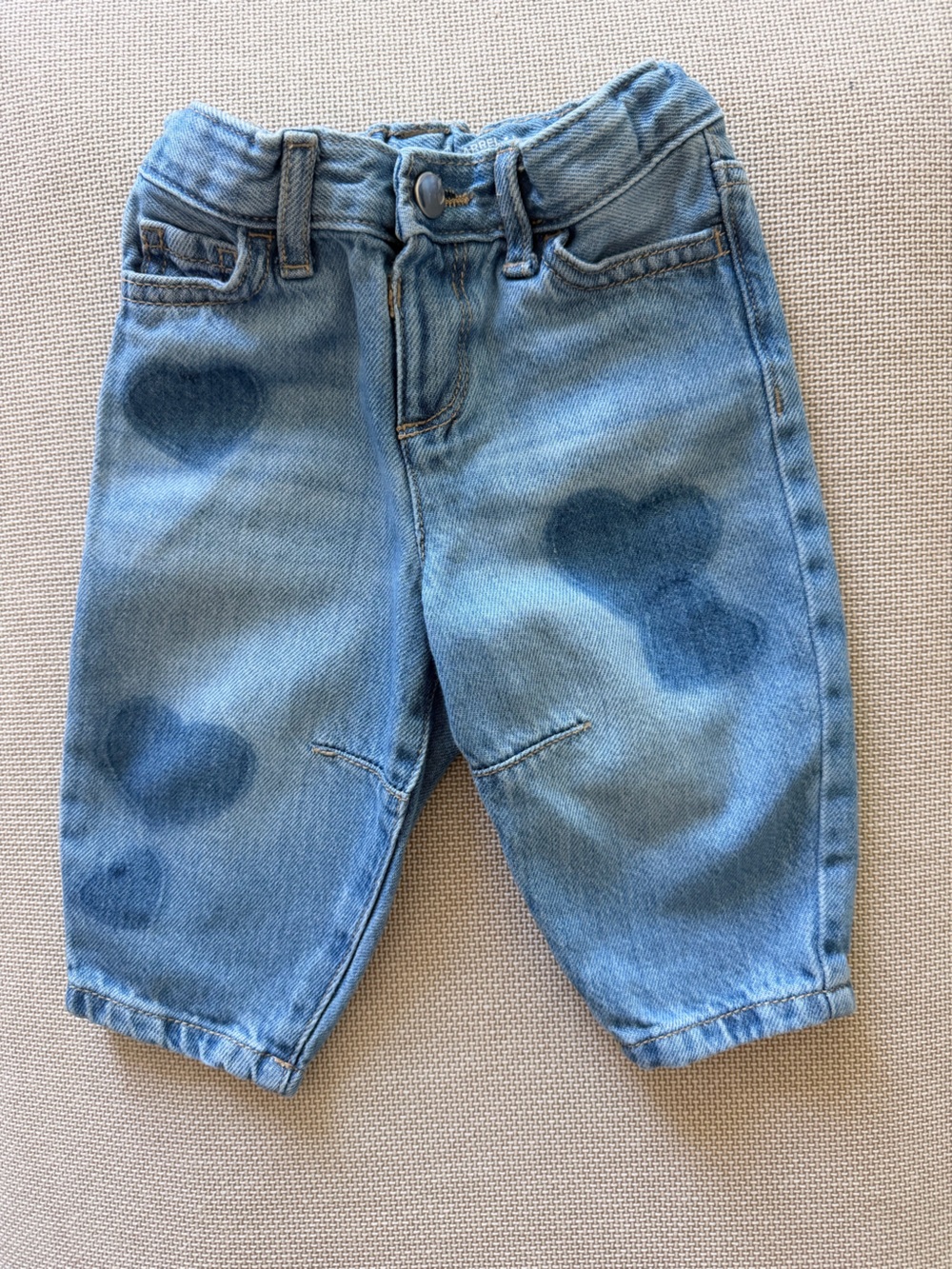 Light Blue Girls’ Heart Barrel Jeans